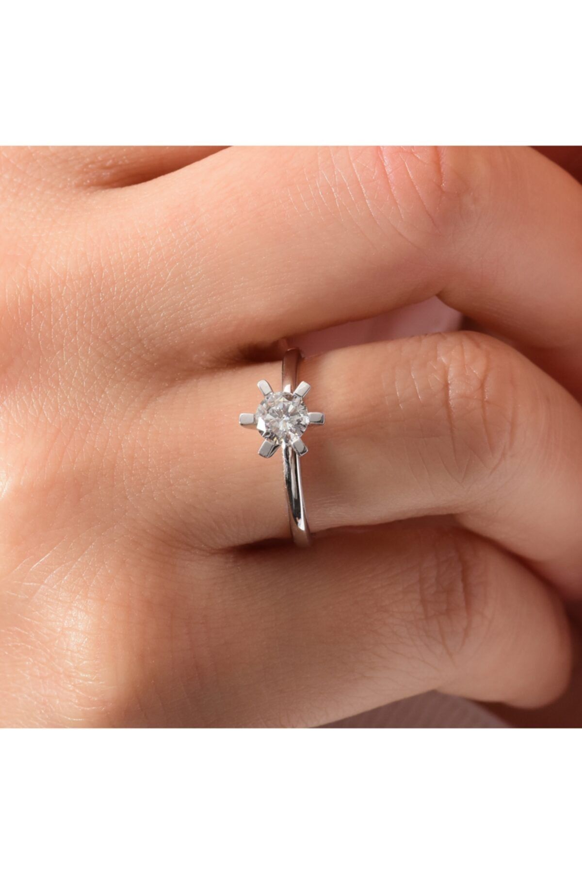 Goza Jewellery Hope Tek Taş Pırlanta Altın Yüzük