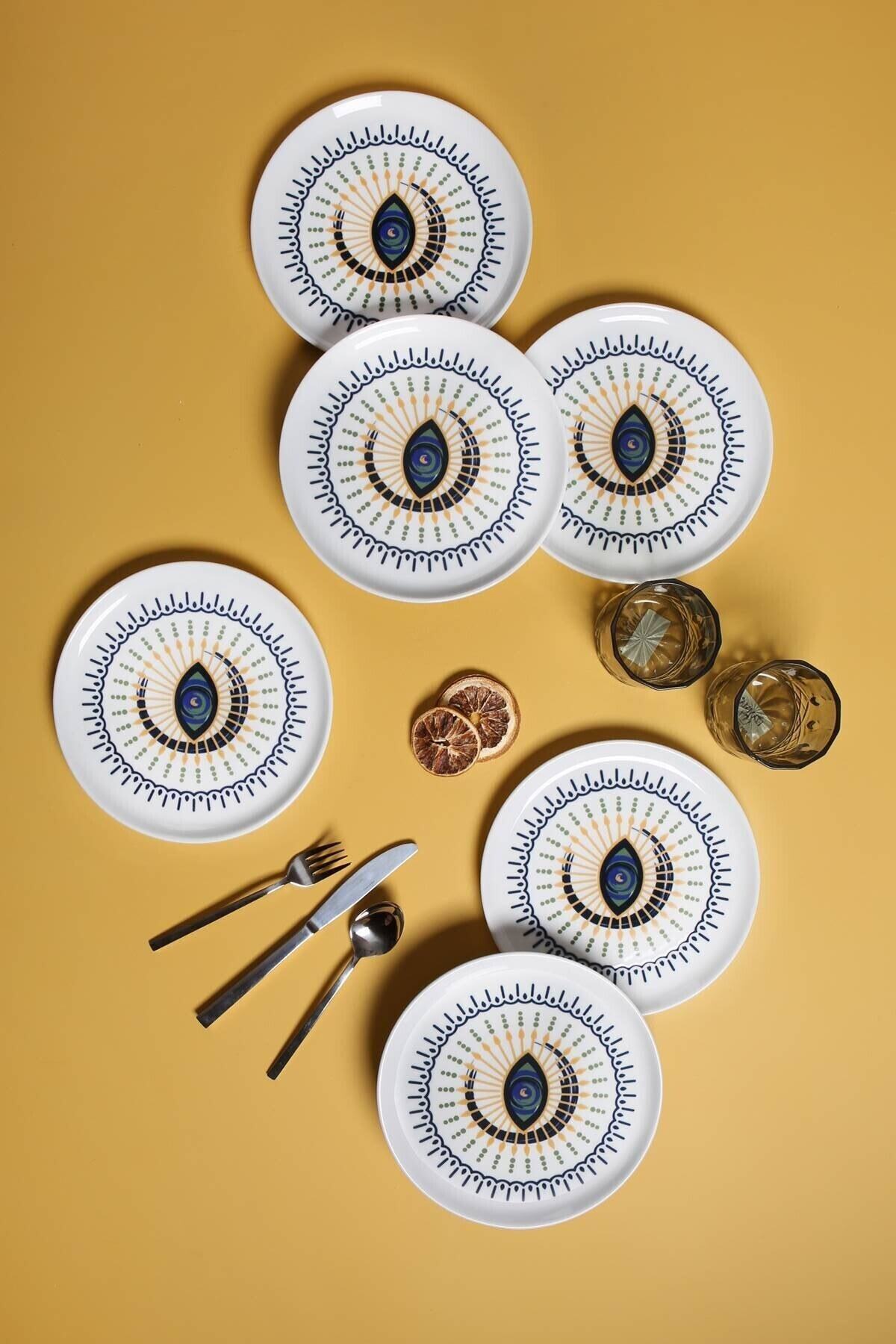 Porland Miletos 6 Kişilik 20 cm Pasta Takımı 6 Parça