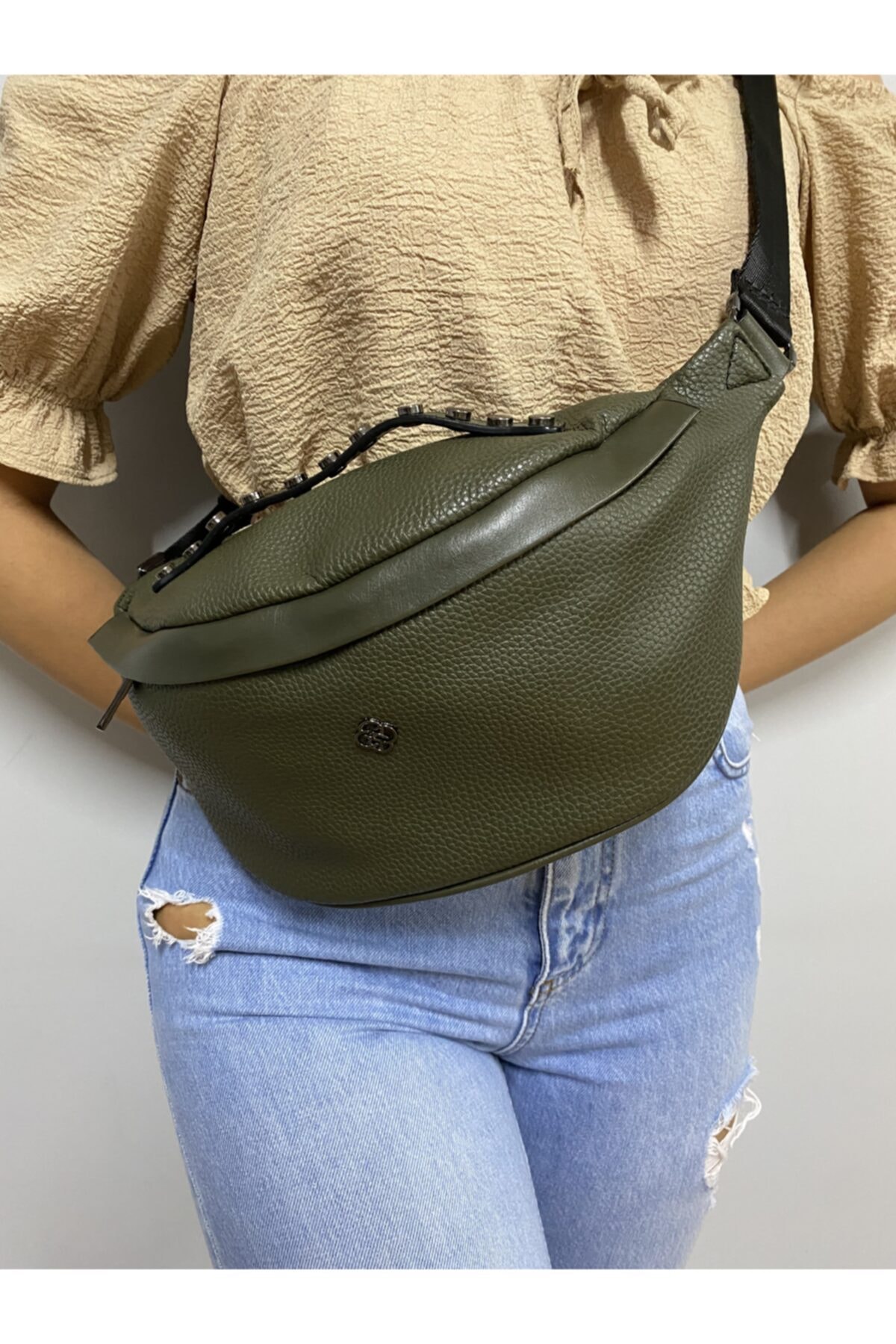FER10.CANTA Haki Yeşil Bel Kadın Çantası