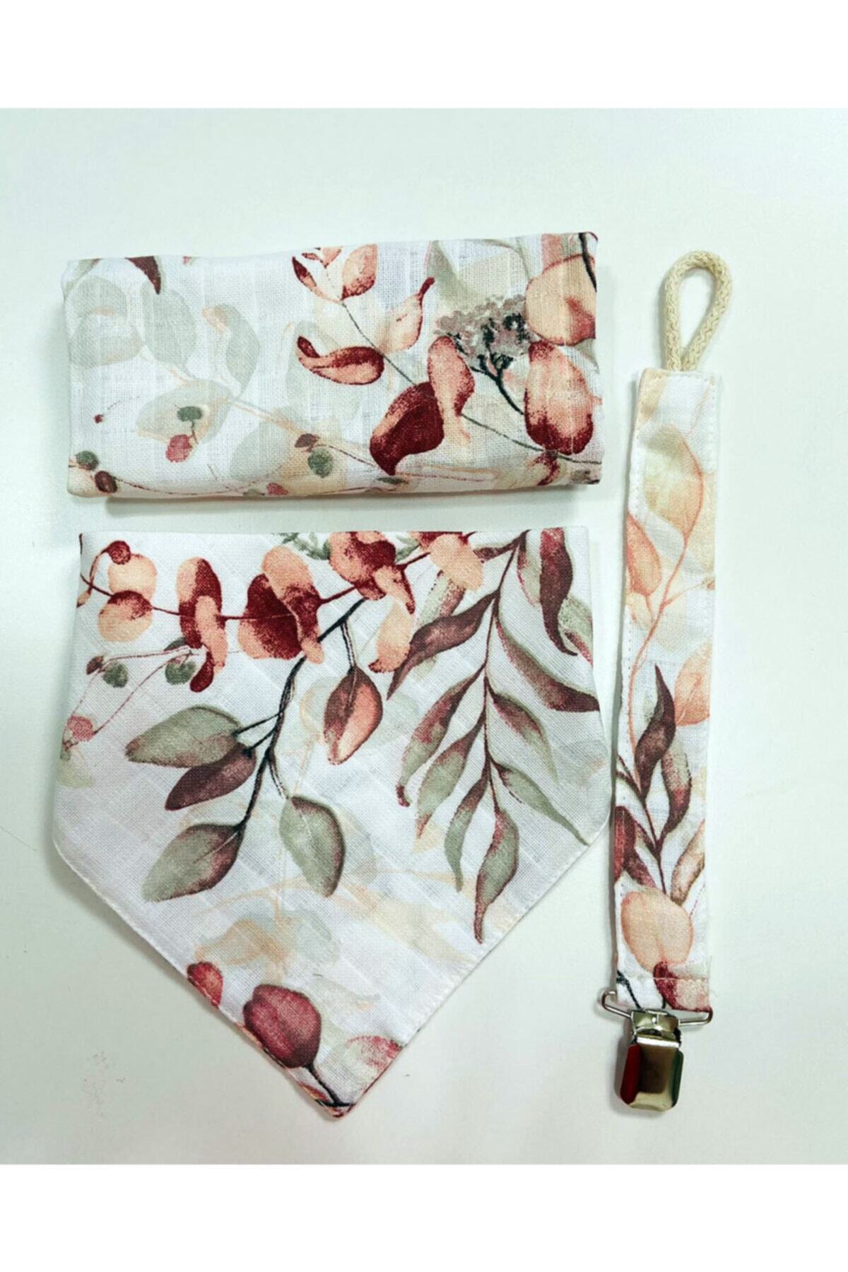Sevgin Home Müslin Fular Yakalık Ağız Bezi Ve Emzik Askısı