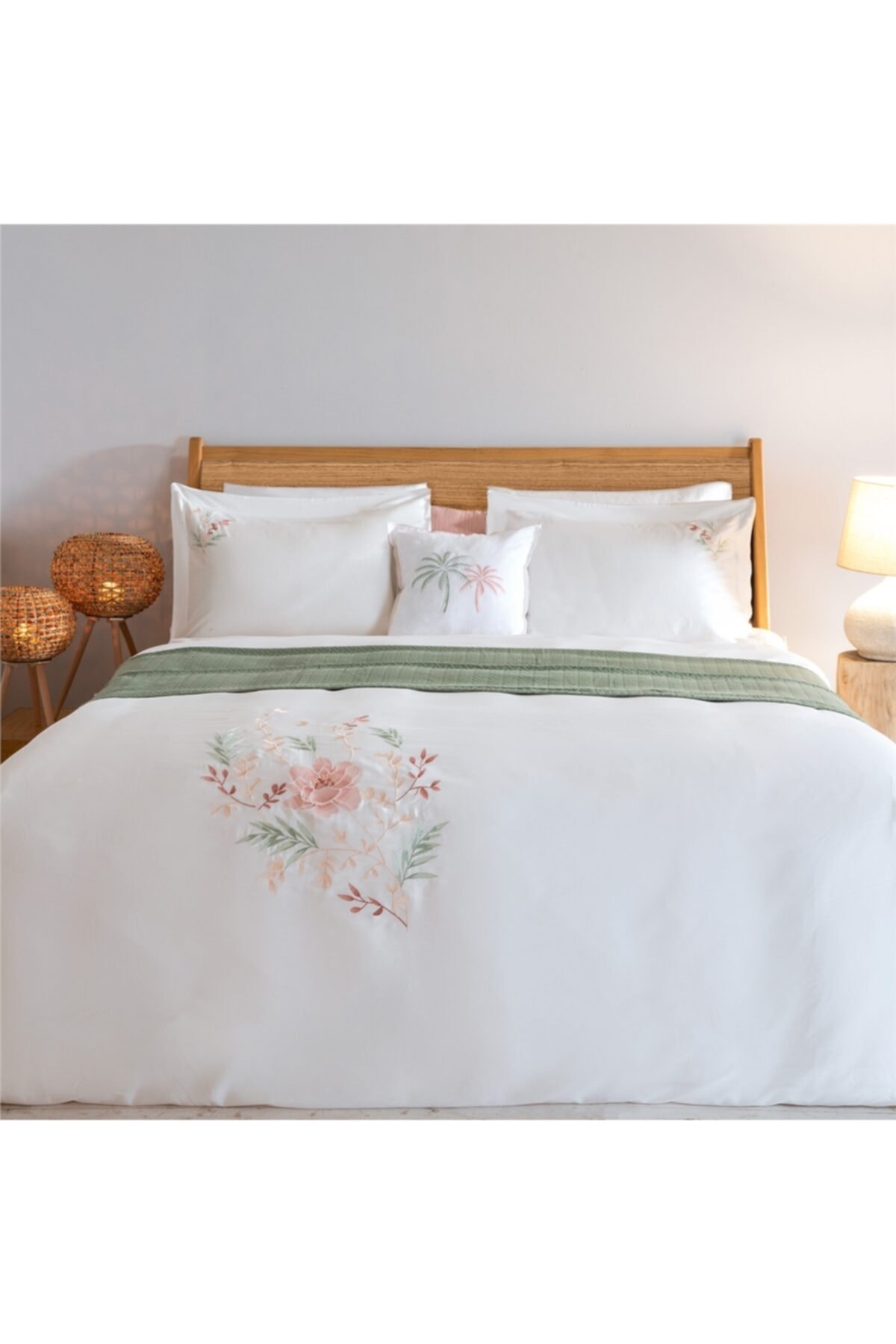 Chakra Casia Ekstra Çift Kişilik Nevresim Seti 230x220 Cm Ekru