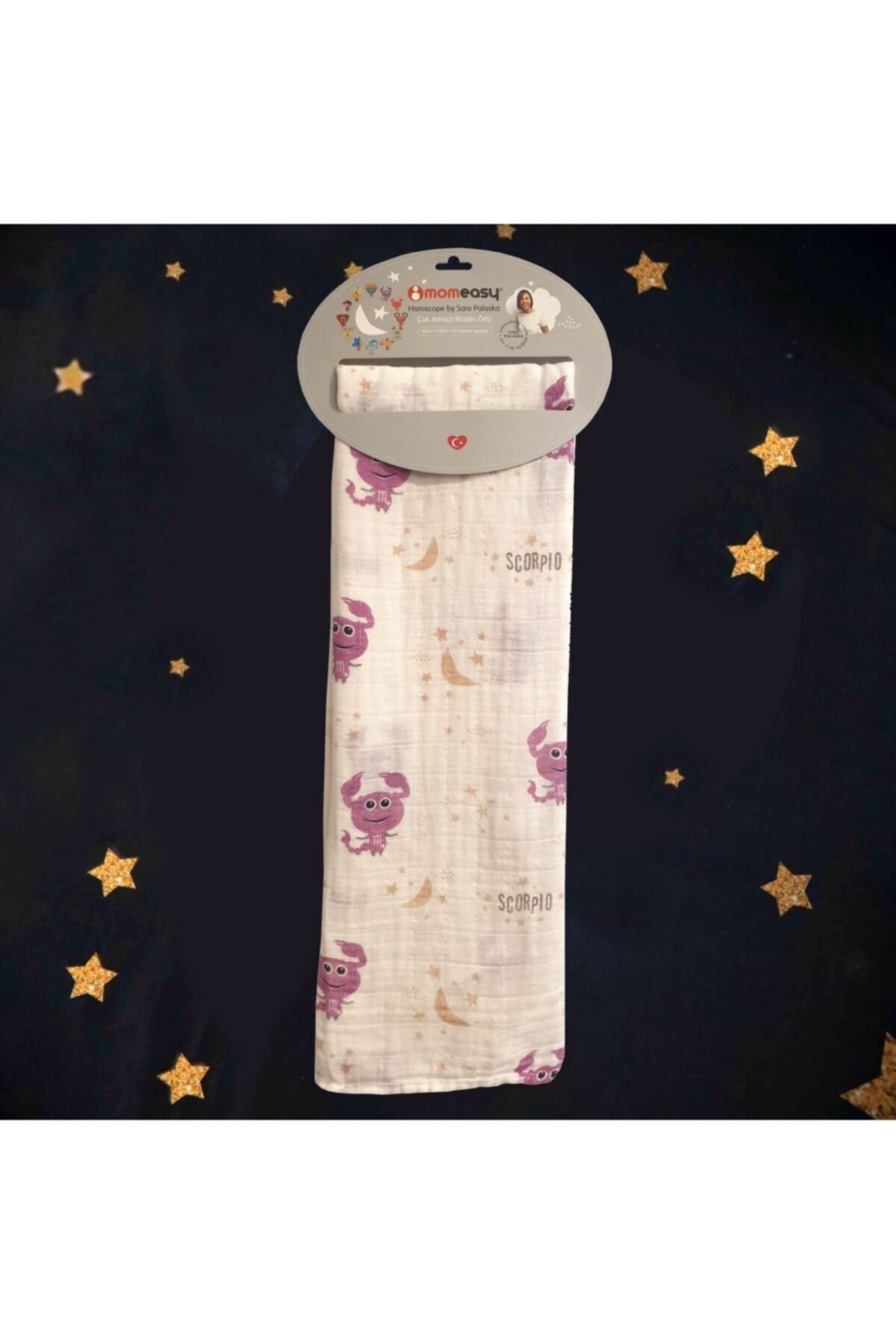 Momeasy Burç Müslin Örtü Akrep 100x120 Cm