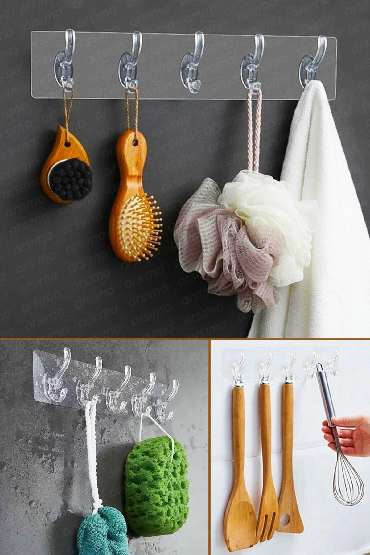 Arsimo Kendinden Yapışkanlı Kapı Duvar Askısı 5'li