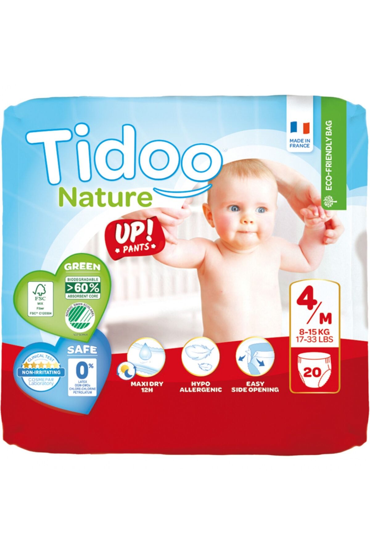 Tidoo Hipoalerjenik-Ekolojik Alıştırma Külodu 4 Numara Maxi Single 8-15 kg