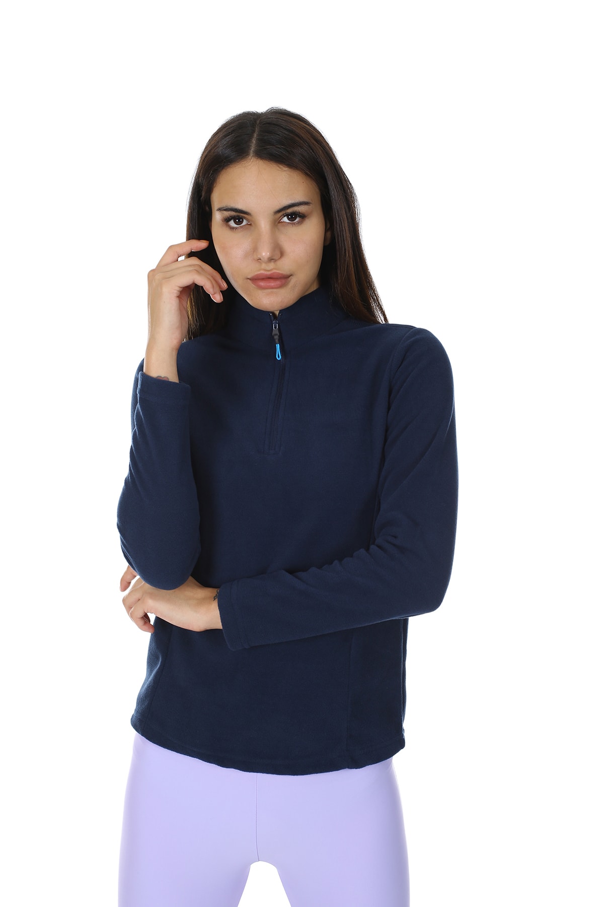 Diandor Kadın Yarım Fermuarlı Polar Lacivert/navy 21w42007011