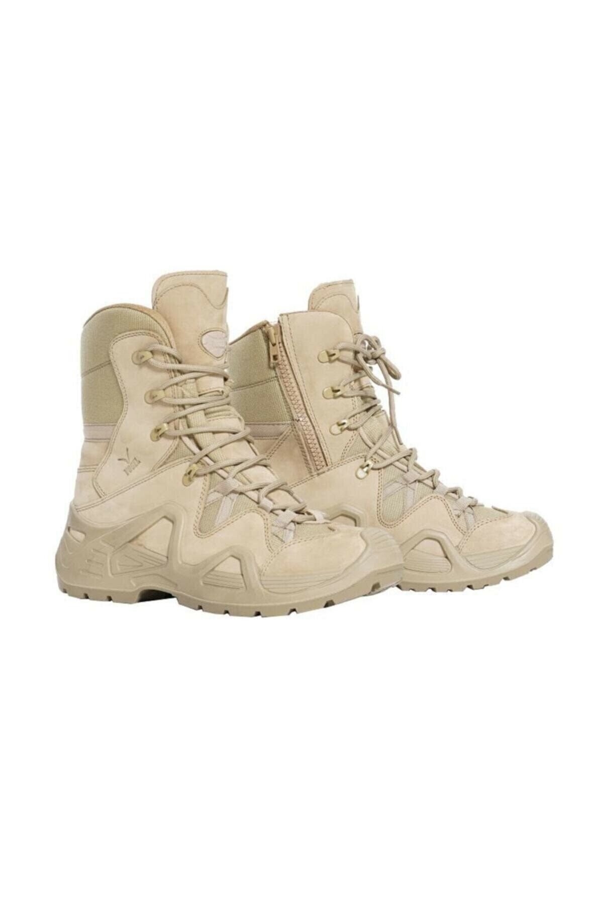 Asperas Grup Unisex Çöl Rengi Vogel M1491 Tactical Fermuarlı Askeri Bot