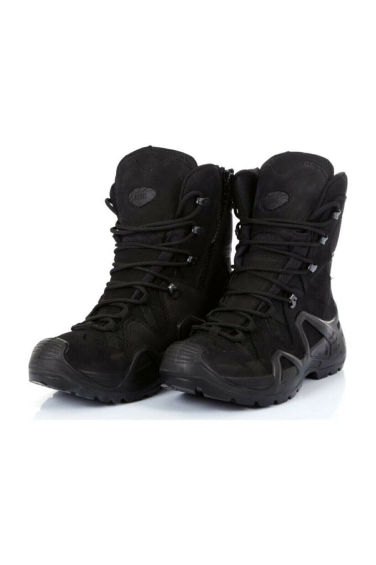 Asperas Grup Unisex Siyah Vogel M1491 Tactical Fermuarlı Askeri Bot