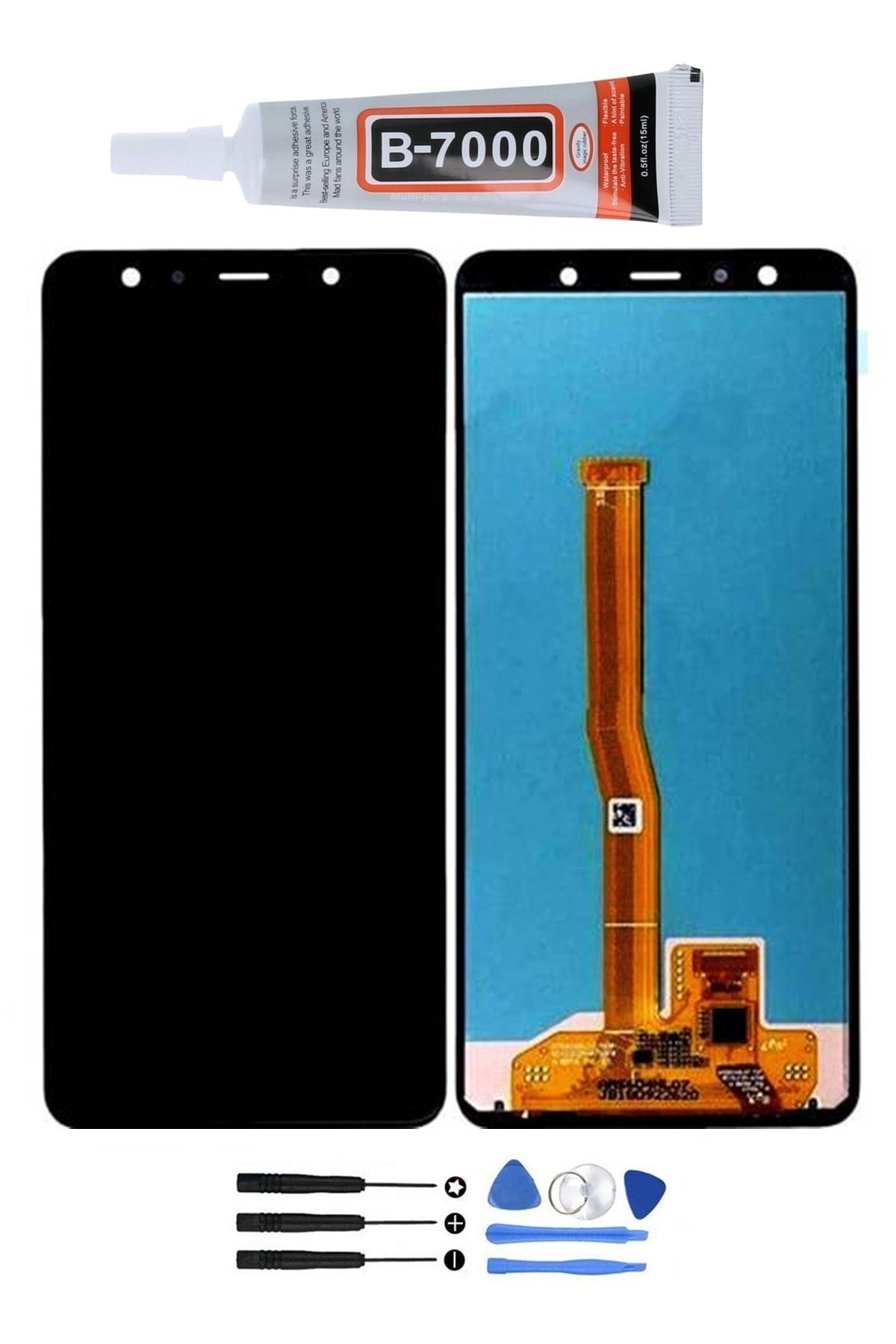 Samsung Galaxy A7 2018 Sm-a750 Lcd Ekran Dokunmatik Full Orjinal Tamir Seti Hediyeli