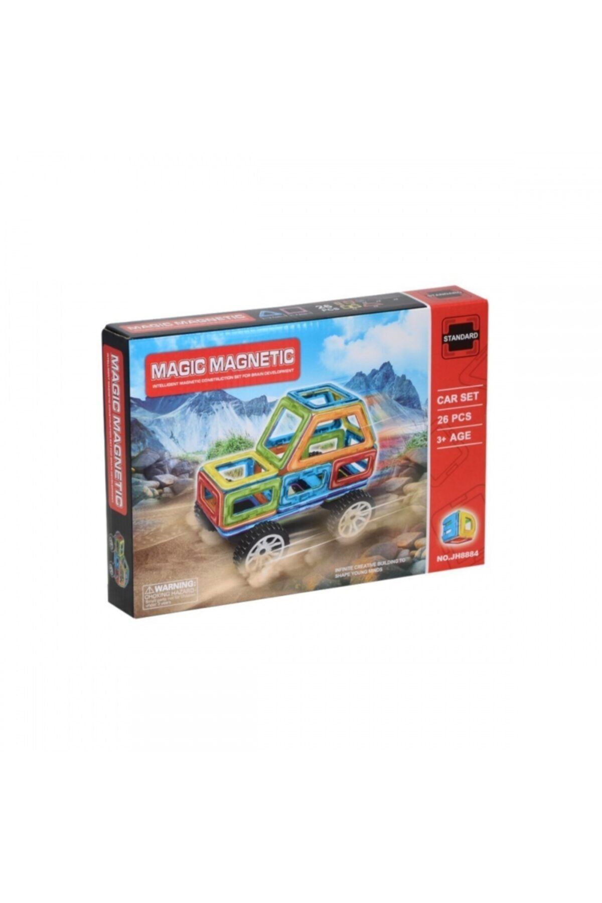 BEKA Kzl-jh8884 Kızılkaya, Manyetik 26 Parça Araba Tekerli