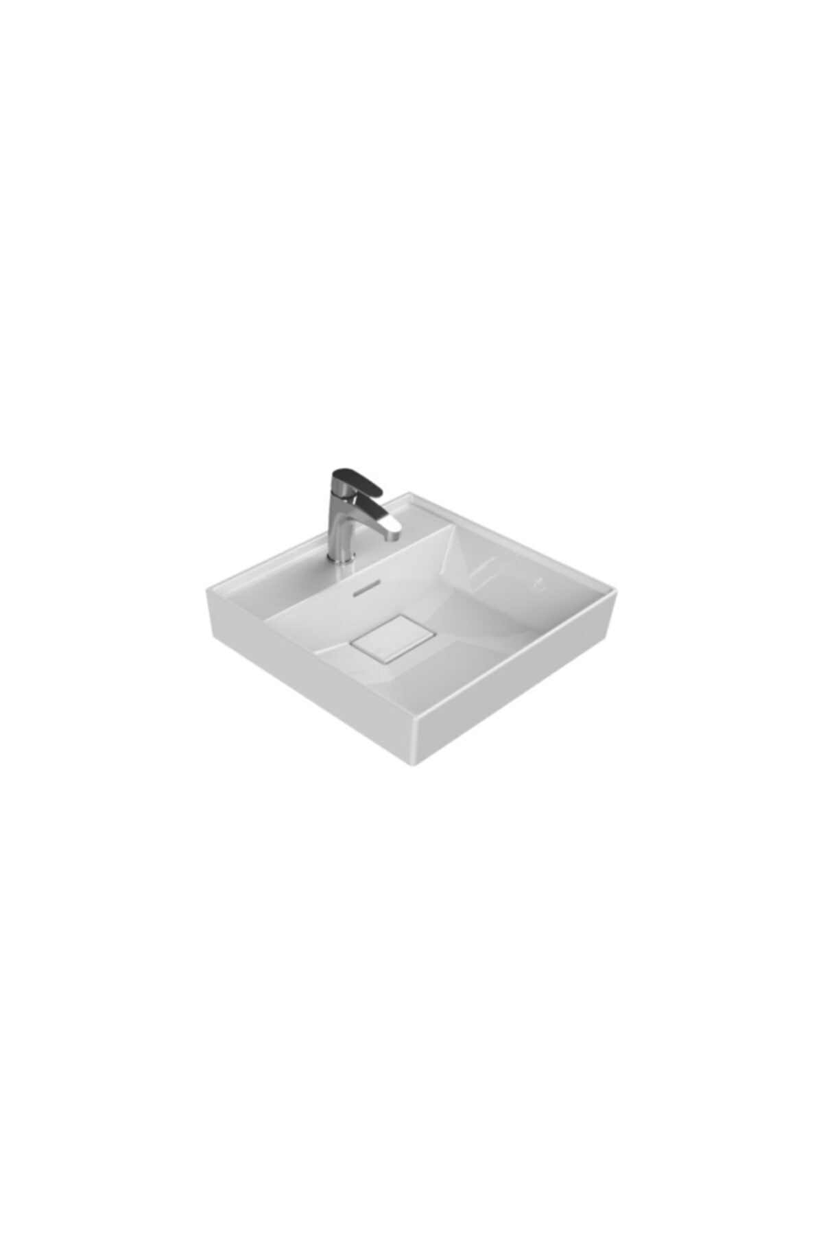 TURKUAZSERAMİK Turkuaz Cerastyle Sharp 48 X 48 Cm Etajer Uyumlu Lavabo