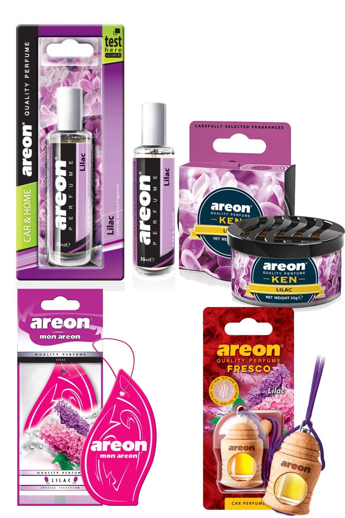 Areon Süper Lılac Serisi ( Perfume 35ml+ken+mon Kağıt Koku+fresco )