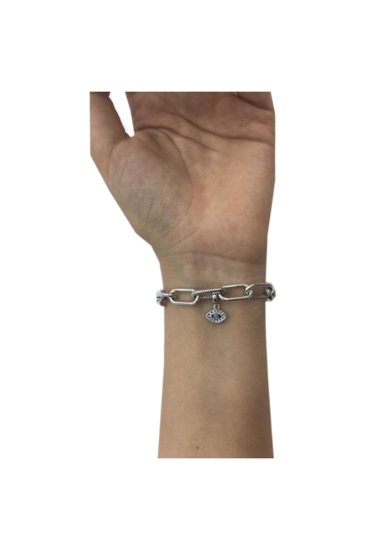 My Story Mini Nazar Göz Sallantılı Gümüş Charm