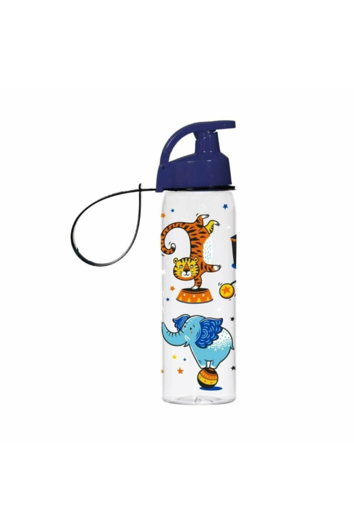 İBOKAN Unisex Çocuk Circus 500 Ml Askılı Şeffaf Matara