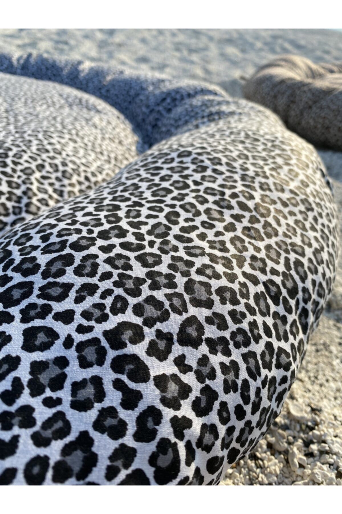 Balküpü Sling Leopar Desen Gri- Uyku Ve Oyun Matı/ Minderi