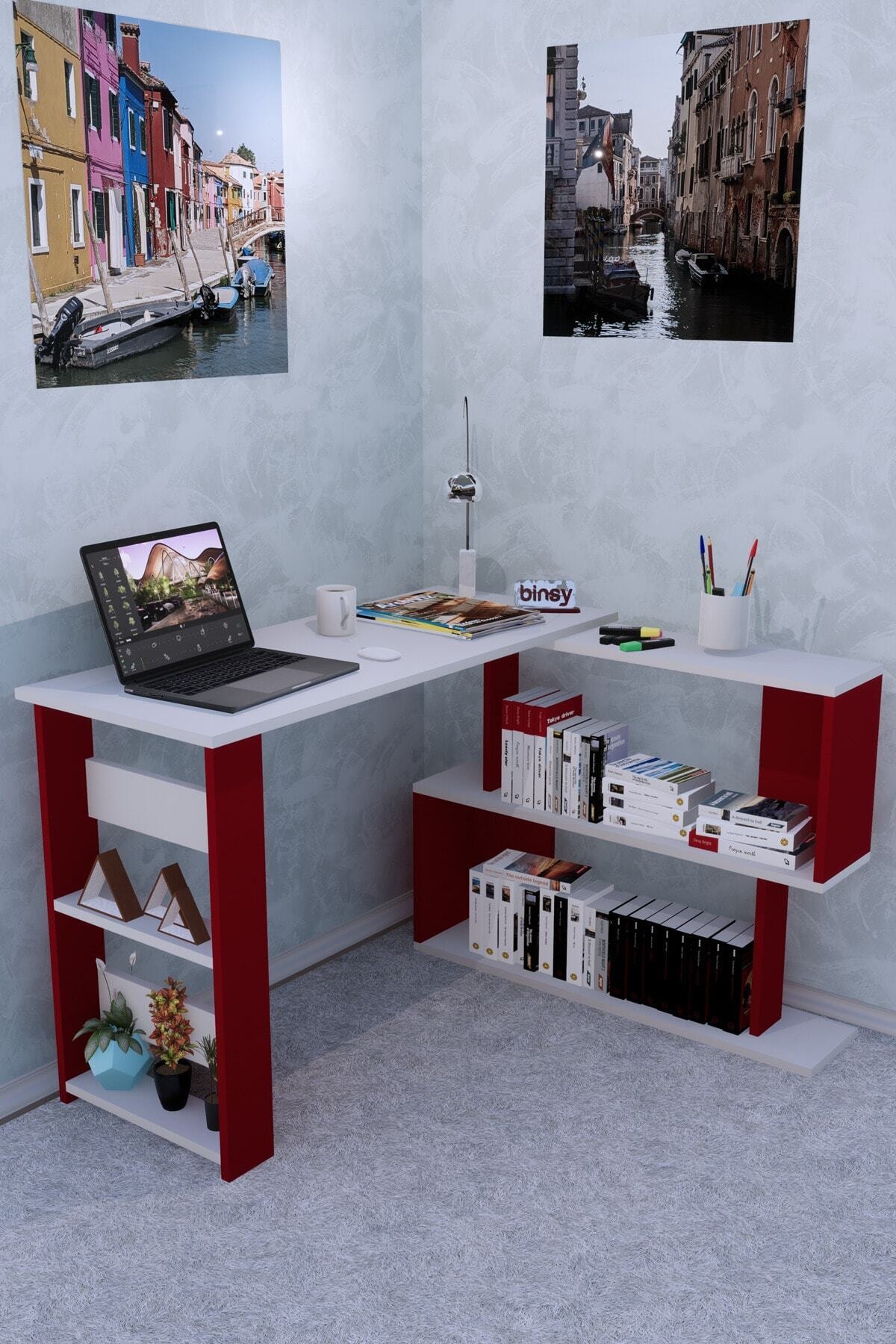 Binsy Sihirli Ders Çalışma Masası Kırmızı