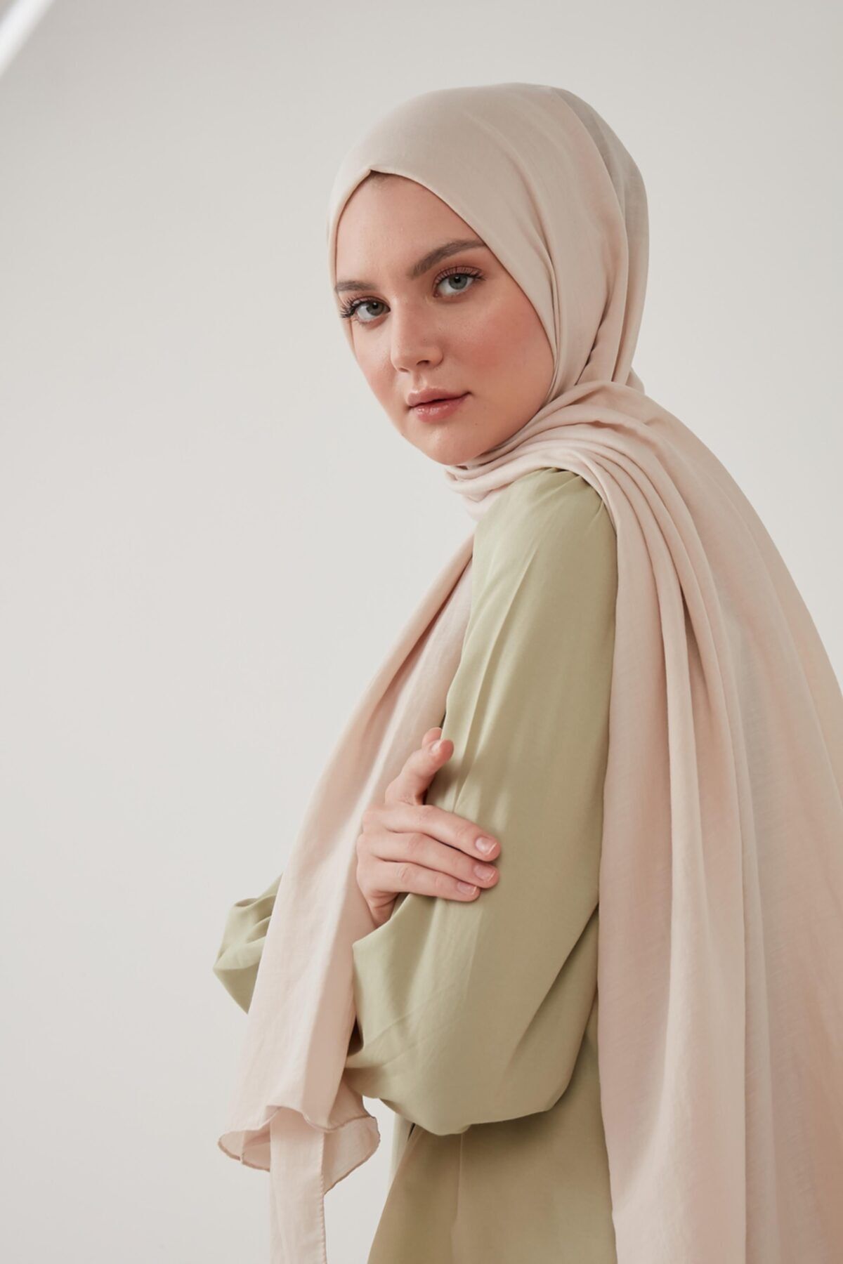 VALORSCARF Krem Pamuk Kraş Şal