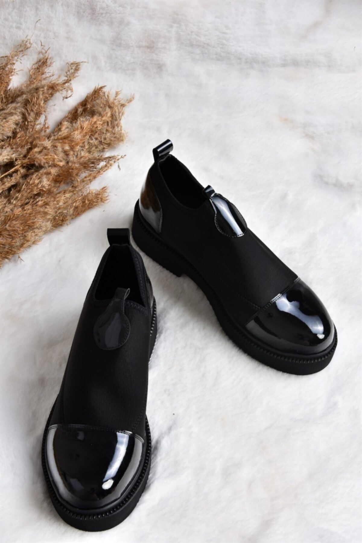 Fox Shoes Siyah Kumaş Günlük Kadın Ayakkabı L581549004