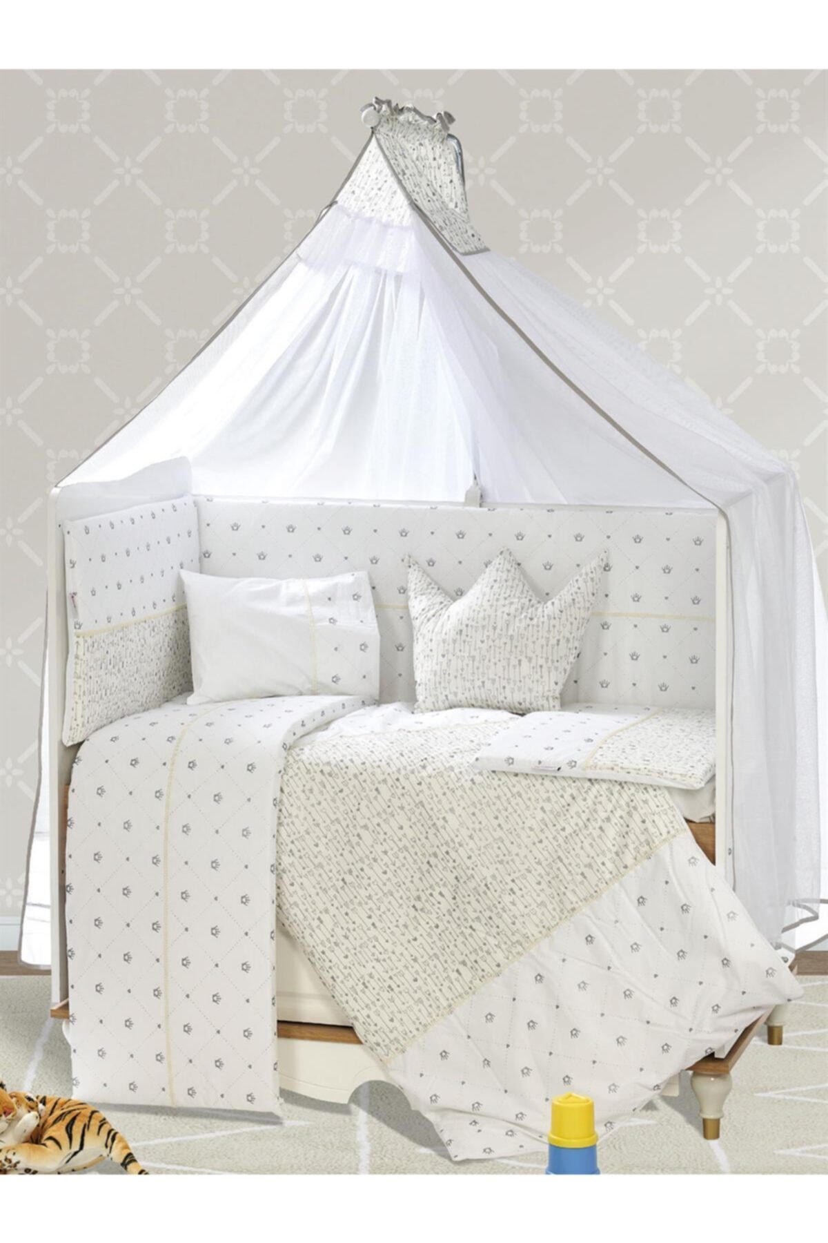 Aras Bebe Nevra Uyku Seti 70x130 cm Gri