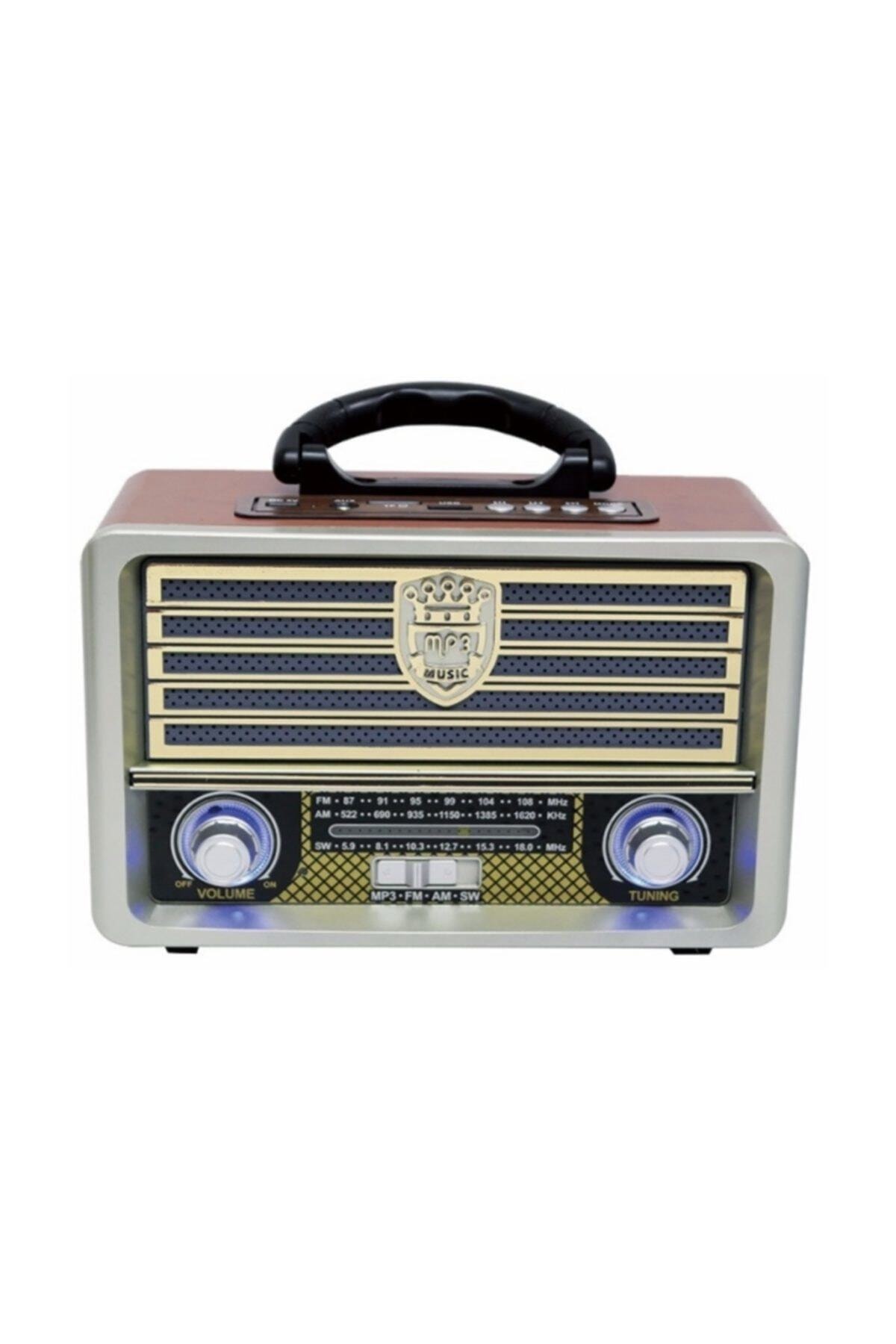 Meier 113bt Nostaljik Radyo Ahşap Görünümlü Bluetooth Fm Sd Kart