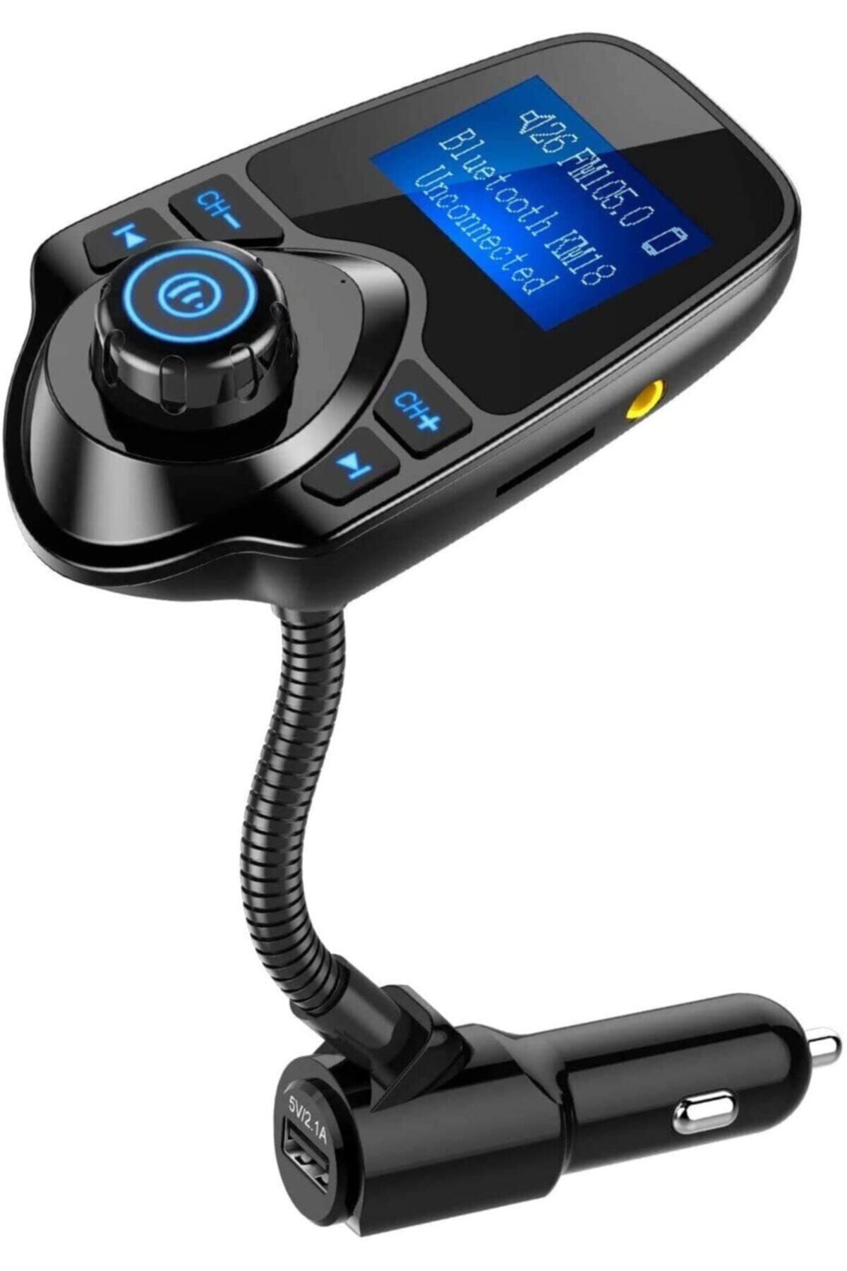 TECHNOZ Kablosuz Araç Içi Bluetooth Fm Transmitter Radyo Araç Kiti 1,44 Inç Ekran Tf/sd Kart Ses Oynatıcı