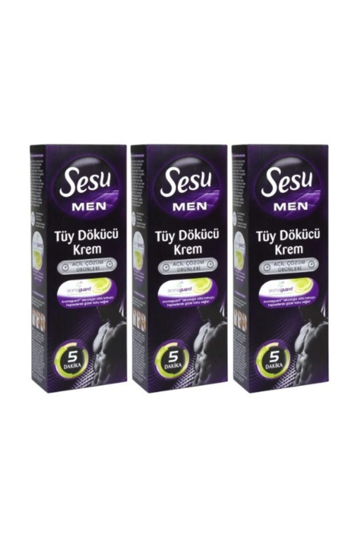 Sesu Erkekler Için Tüy Dökücü Krem 100 ml X 3 Adet