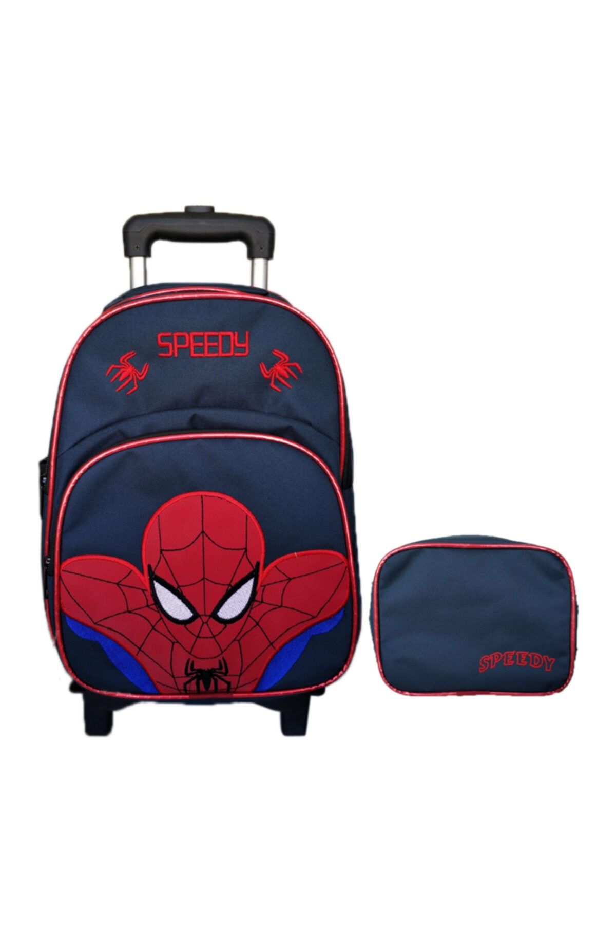 redpoloshop Çekçekli Ilkokul Sırt Çantası 3 Fermuarlı Speedy Örümcek