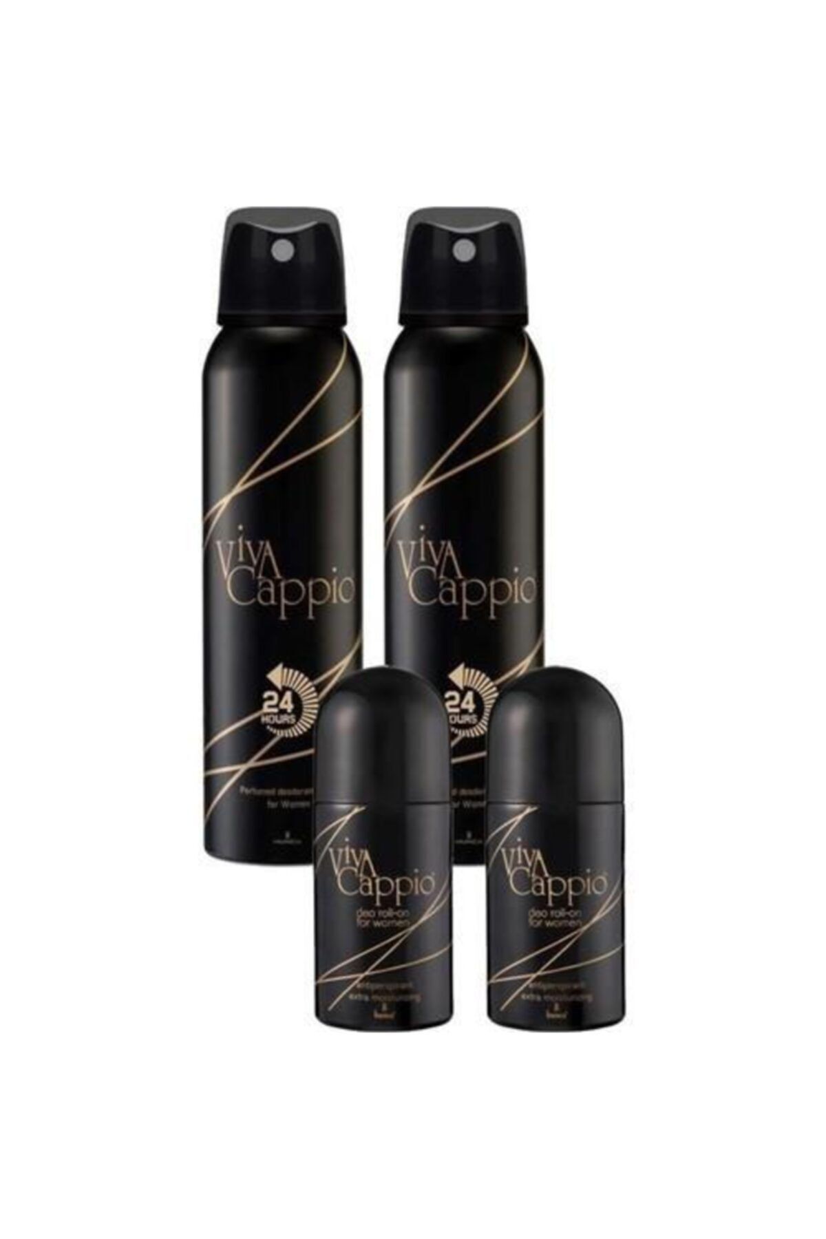 Viva Cappio Deodorant 150 ml X 2 Adet + Roll-on 2 Adet