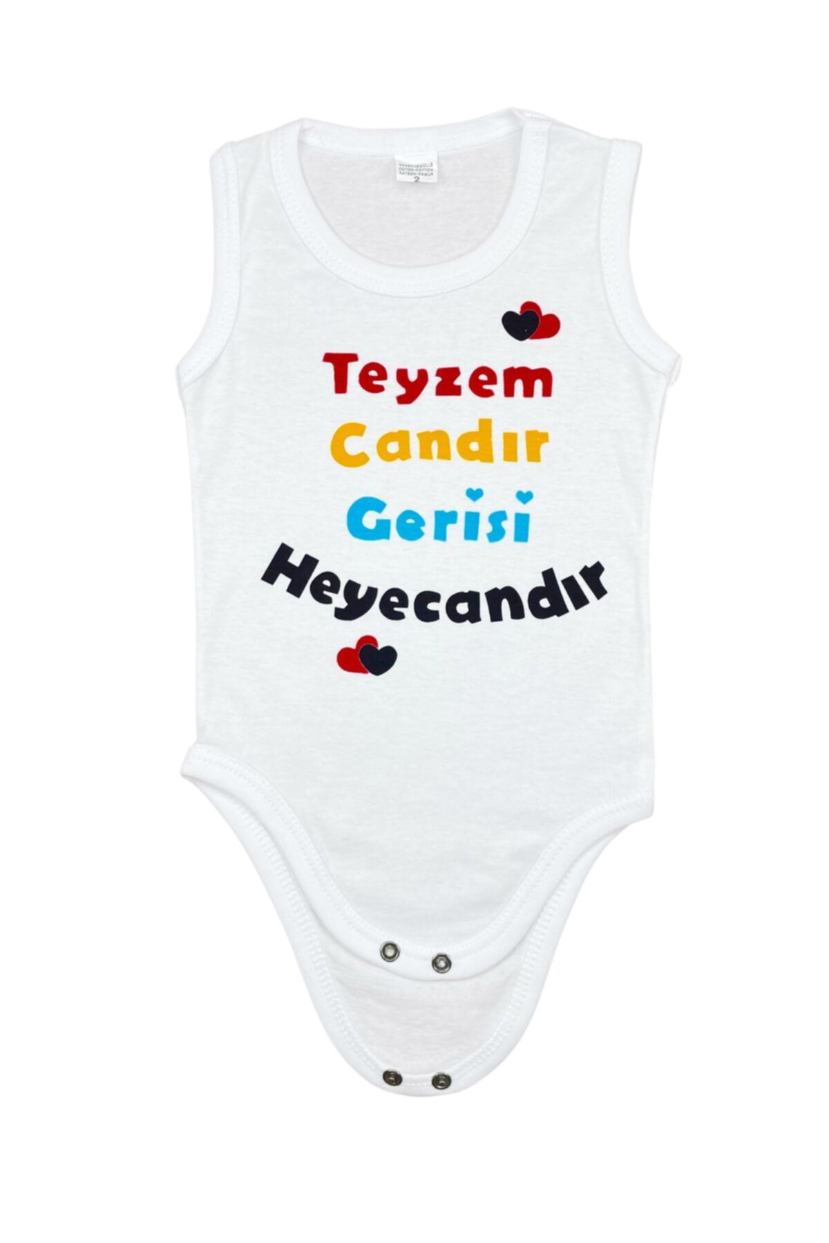 Netmodatasarım Body & Zıbın %100 Muhteşem Pamuklu Teyzem Candır Gerisi Heyecandır Yazılı