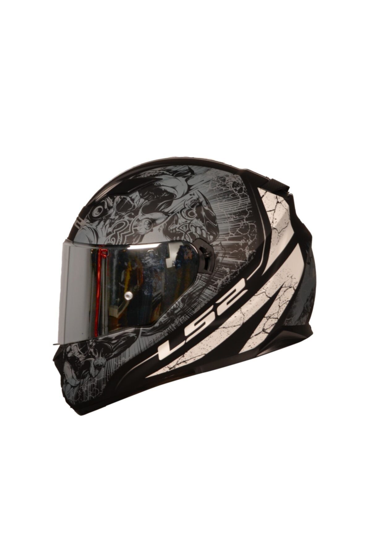 LS2 Stream Evo Throne Mat Siyah-tıtanıum Kask