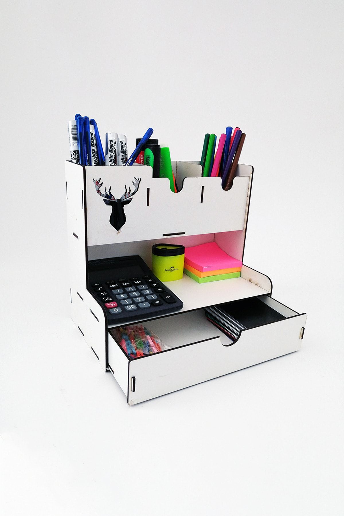 woodsia Lotus Masaüstü Kalemlik Organizer (BEYAZ)