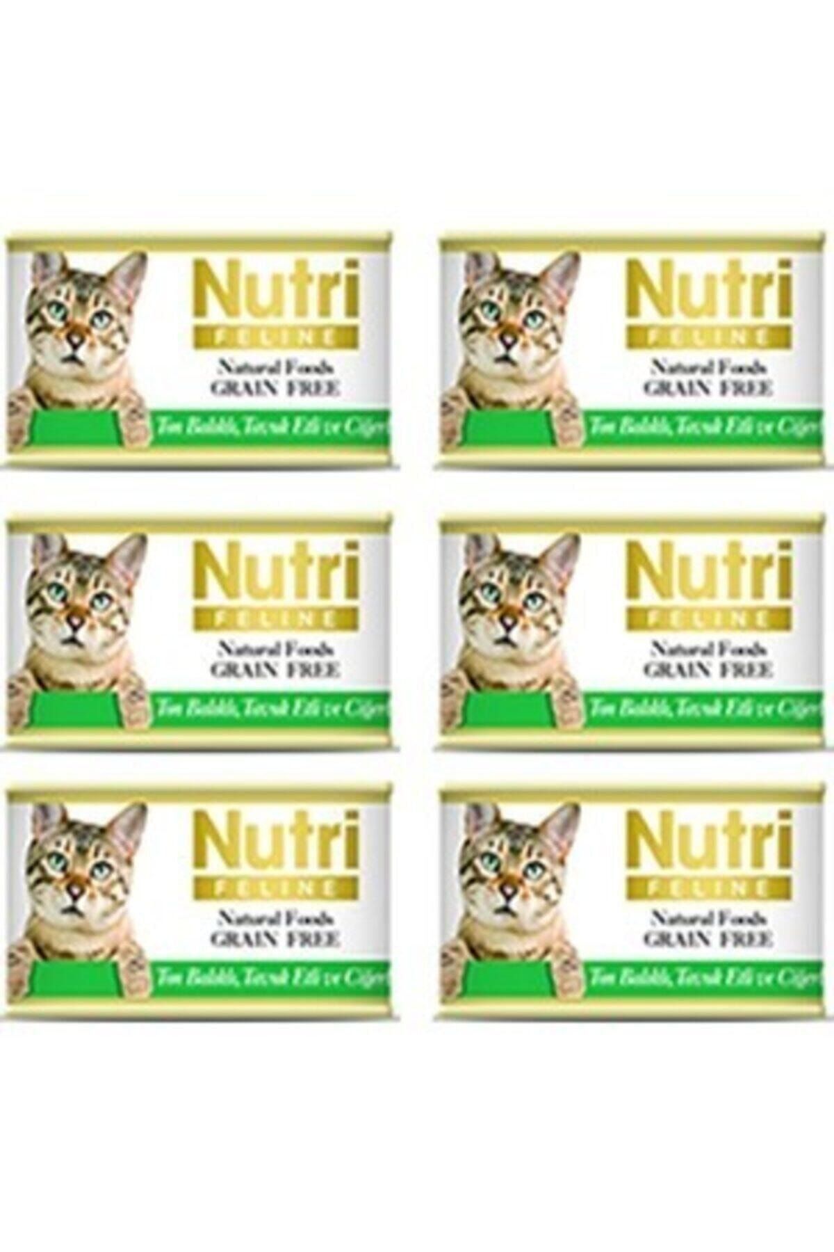 Nutri Feline Kıyılmış Ton Balıklı , Tavuk Etli Ve Ciğerli Kedi Konservesi 85 gr 5 1
