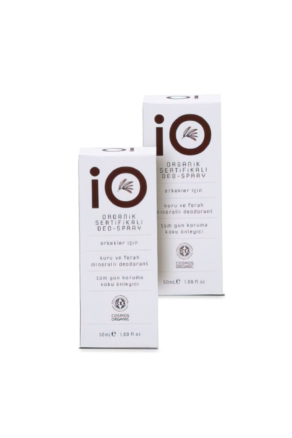 io Organik Sertifikalı Deo-sprey/erkekler Için 2x50 Ml