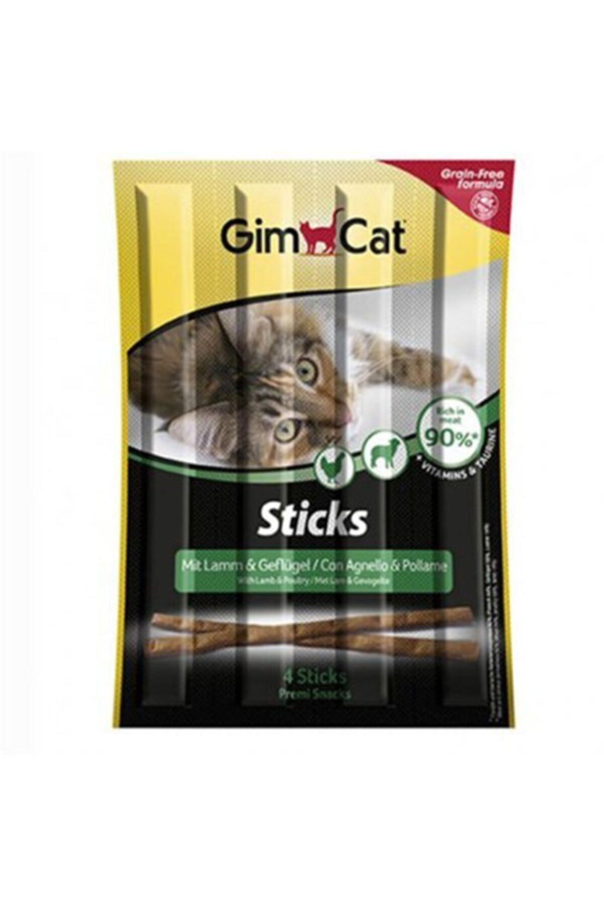 Gimcat Kedi Ödül Çubuğu Sticks Kuzu Tavuk 4 Lü 20 gr