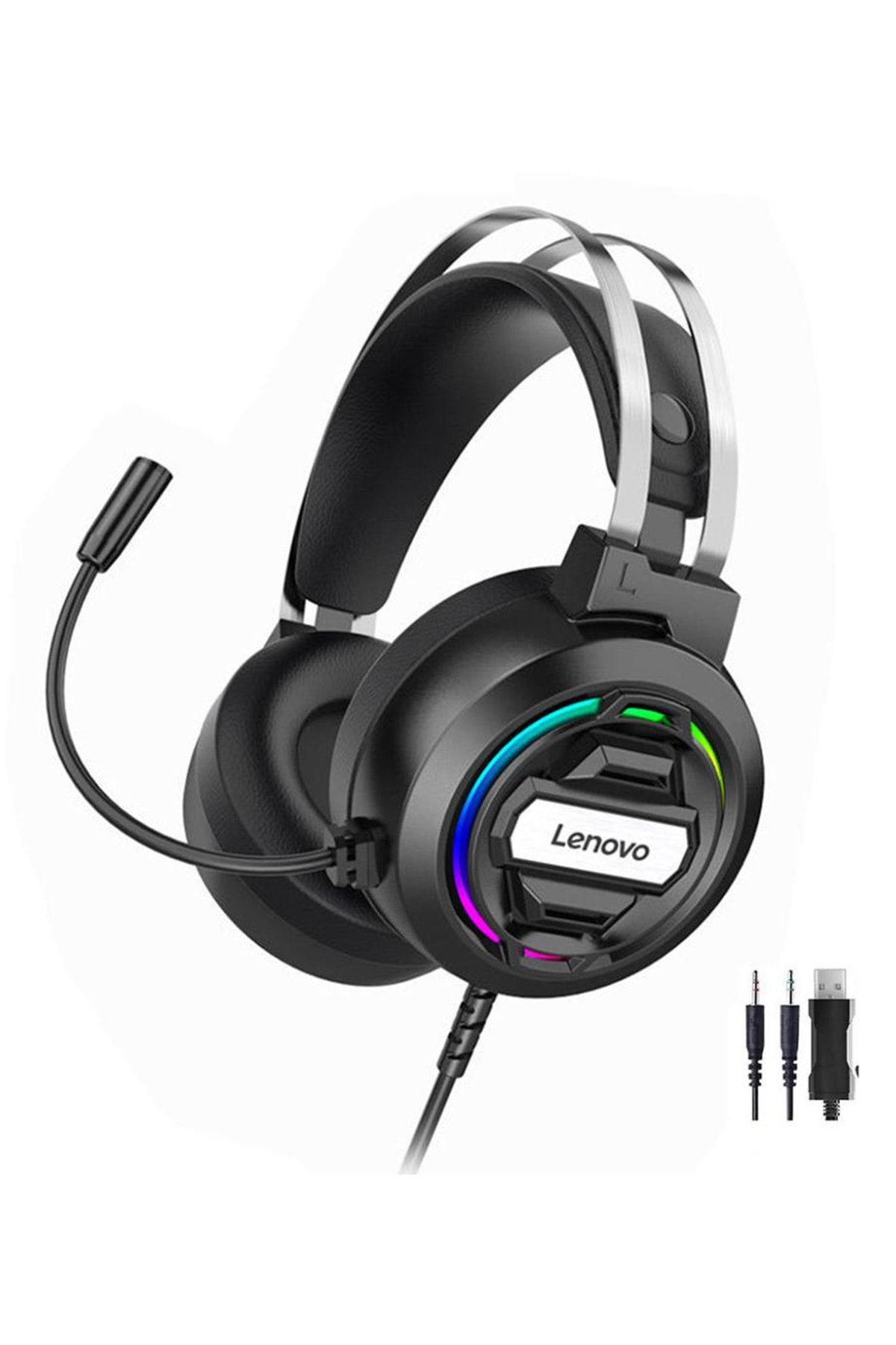 LENOVO H401 Surround Ps4, Xbox, Pc Uyumlu Mikrofonlu Gaming Oyuncu Kulaklığı Işıklı