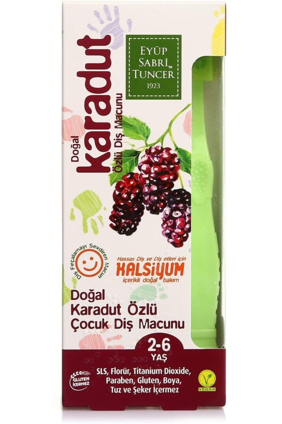 Eyüp Sabri Tuncer Doğal Karadut Özlü 2-6 Yaş Çocuk Diş Macunu 60 Ml