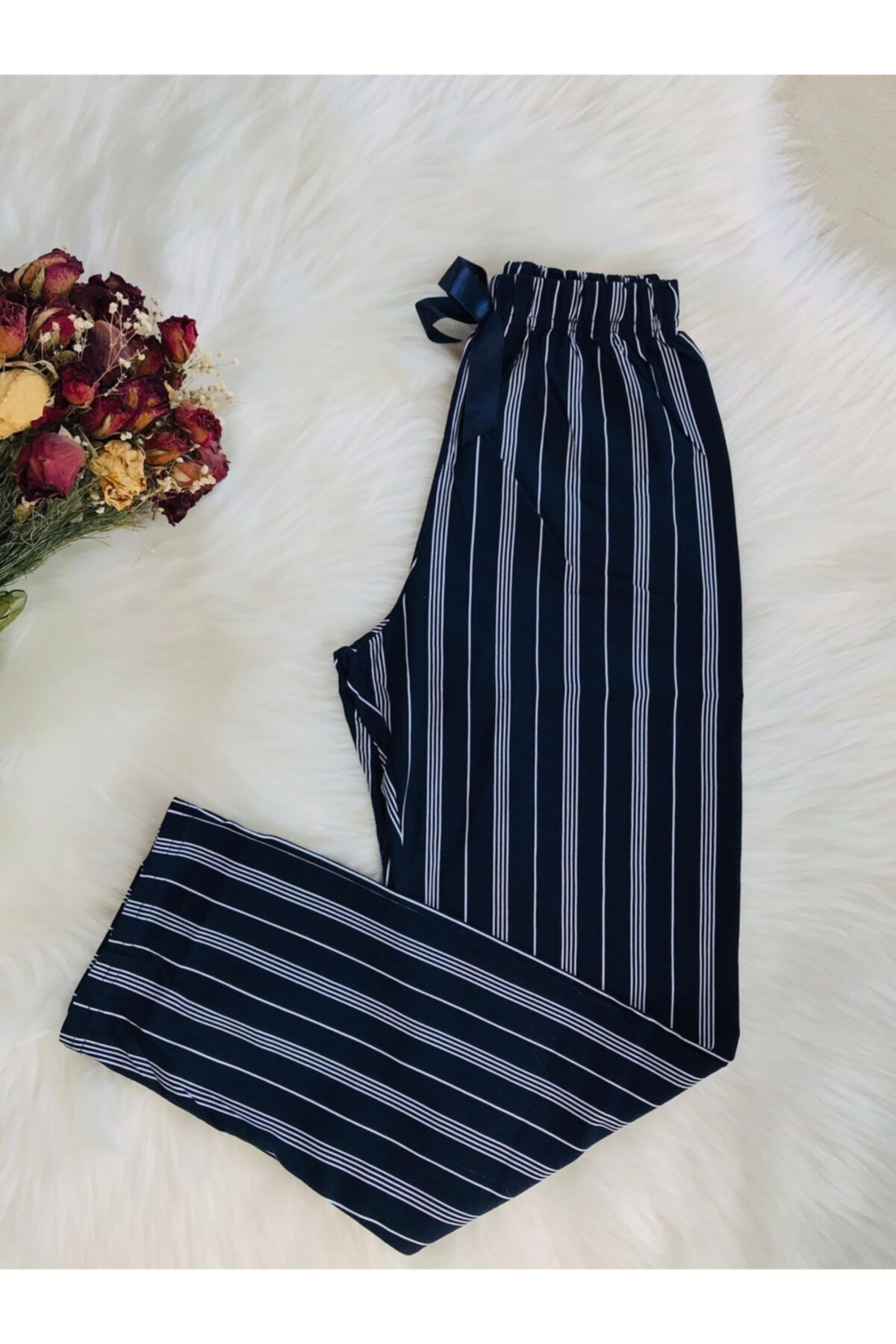 RİNDA Kadın Çizgi Desen Pijama Alt
