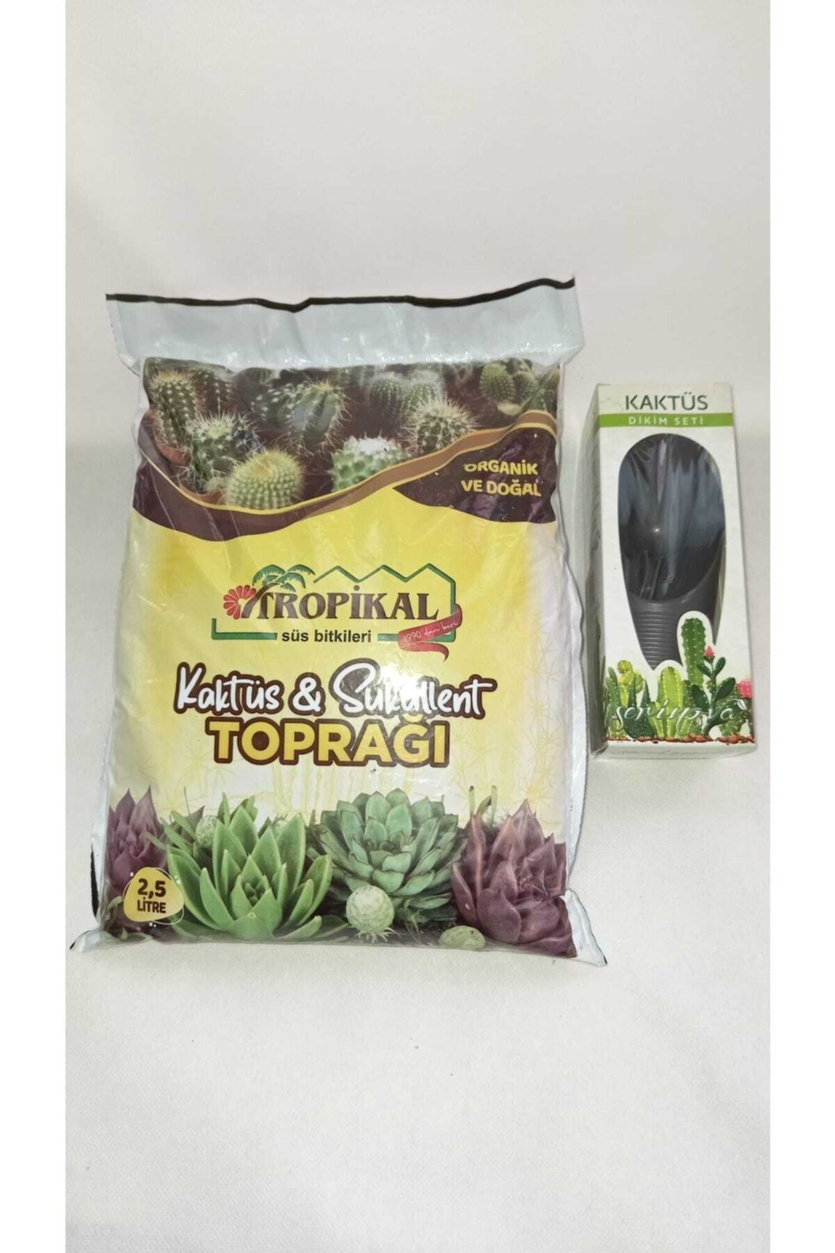 YEŞİLİMARKET Tropikal Kaktüs Suculent Toprağı 2,5lt - Kaktüs Dikim Seti