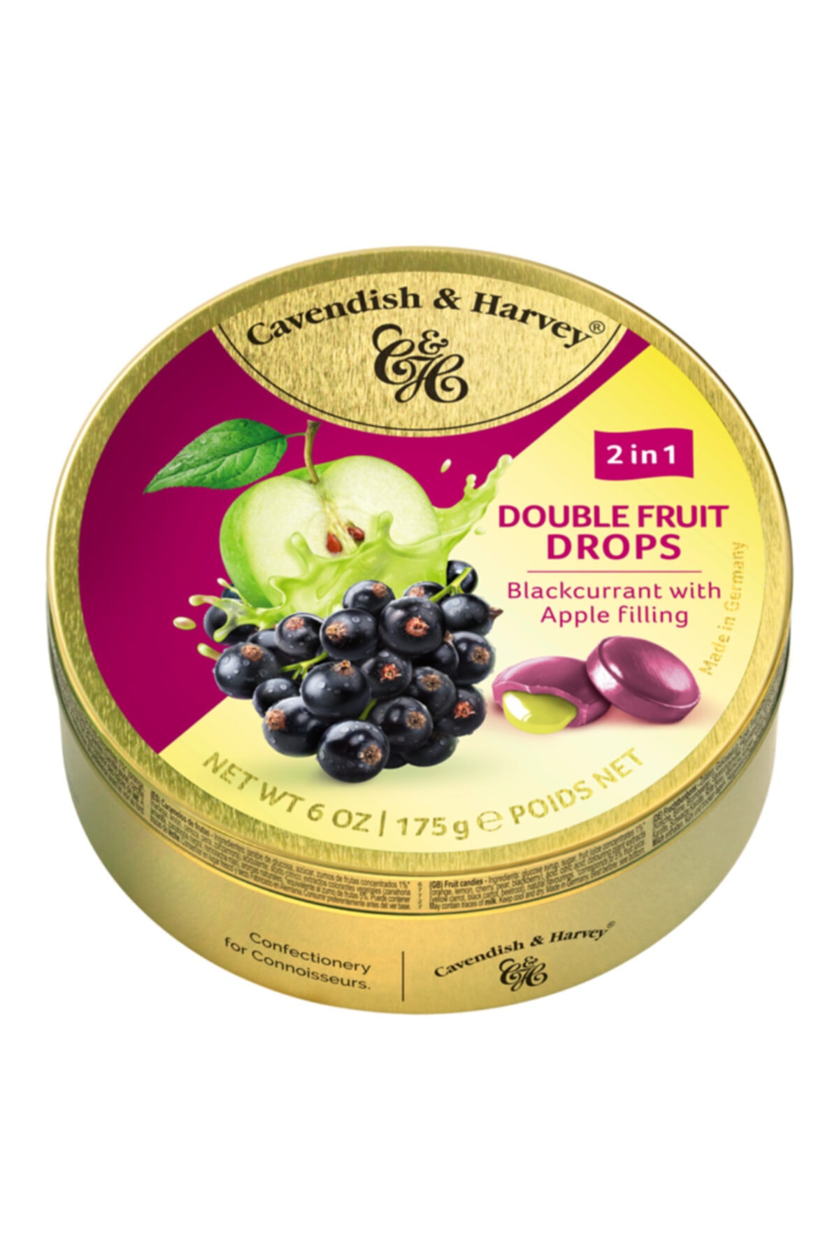 Cavendish & Harvey Cavendish&harvey Siyah Frenk Üzümü Ve Elma Aromalı Dolgulu Şeker 175 G