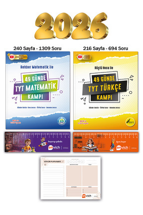 49 Günde Tyt Matematik Kampı - 49 Günde Tyt Türkçe Kampı 2026 Tayfa Soru Bankası Set 2 Kitap Image 0