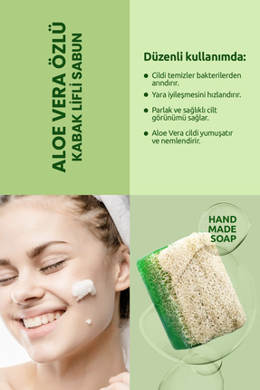 Mrs. Umrantoo Doğal Aloevera Özlü Kabak Lifli Sabun 130g Image 1