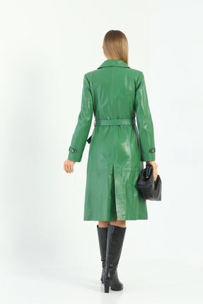 LESPIANO KADIN KUŞAKLI DERİ KABAN Image 6