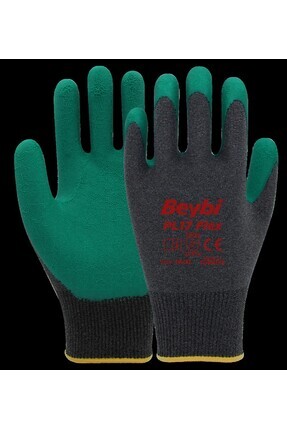 PL17 Flex Polyester Örme Lateks Kaplı Camcı İş Eldiveni 12 adet Image 0
