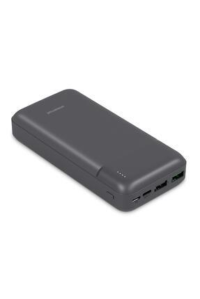 PSM128 Micro USB Type-C Girişli 20.000 mAh Taşınabilir Şarj Cihazı Powerbank Gri Image 0
