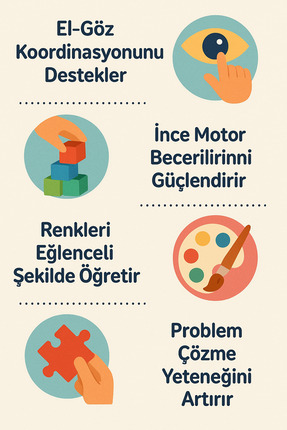 Renkli Anahtar-Kilit Eşleştirme Oyunu – Ahşap Eğitici Oyuncak Montessori Eğitici Oyuncak Image 1