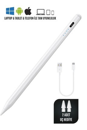 Tüm Dokunmatik Cihazlara -ios/android/windows Uyumlu Tablet Ipad Yazı Çizim Kalemi iki Uç Hediye Image 0