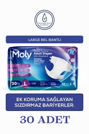 Bel Bantlı Hasta Bezi Large 30'lu Image 0