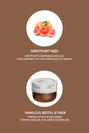 Selülit Karşıtı, Sıkılaştırıcı Etkili, Batık Gidermeye Yardımcı Kahve Özlü Vücut Peelingi 275 Gr Image 2