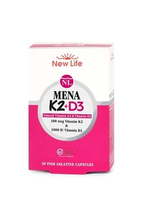 Mena K2 D3 30 Kapsül - 100mcg K2 Vitamini + 1000IU D3 Vitamini Image 0