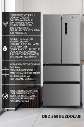 Dbd560 Gardolap Tipi Çekmeceli Buzdolabı Image 0