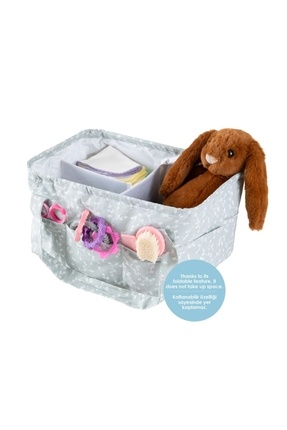 Katlamalı Çanta Anne&Bebek Organizer Yeşil Çiçek Image 0